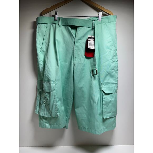 Urban Label Men’s Shorts Sz 38 Grunge Skater Y2K Shamrock Green New With Tags - Picture 7 of 11